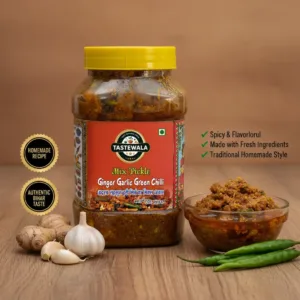 Ginger Garlic Green Chilli Mix Pickle [Authentic] | असली बिहारी अदरक लहसुन मिर्च का अचार - 500g & 1kg